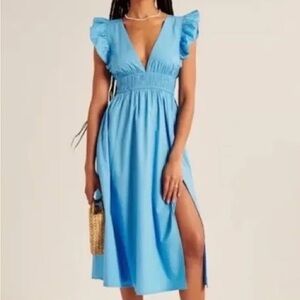 Flutter Sleeve Midi Dress